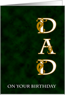 Dad Green Marble Birthday card