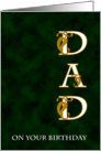 Dad Green Marble Birthday card