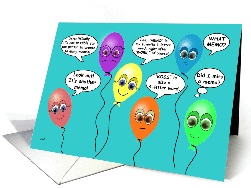 Boss's Day from Group Funny Silly Balloons card (231145)