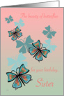 Butterfly Birthday Sister card