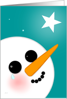 Christmas What the Snowman Saw card