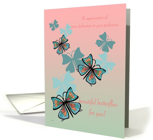 Nurses Day Nurse's Thank You Butterflies card (234396)