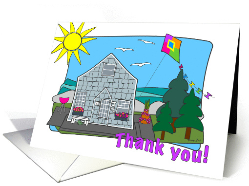 Beach Cottage Thank You card (247587)