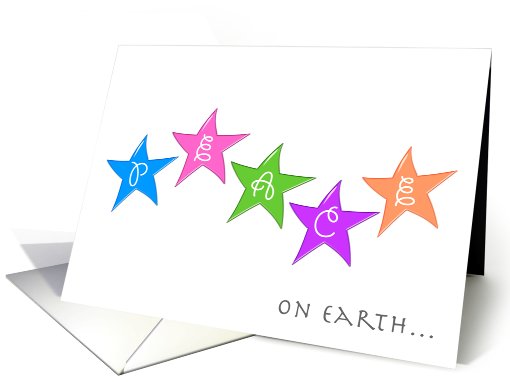 Christmas Peace Stars Contemporary Color card (255915)
