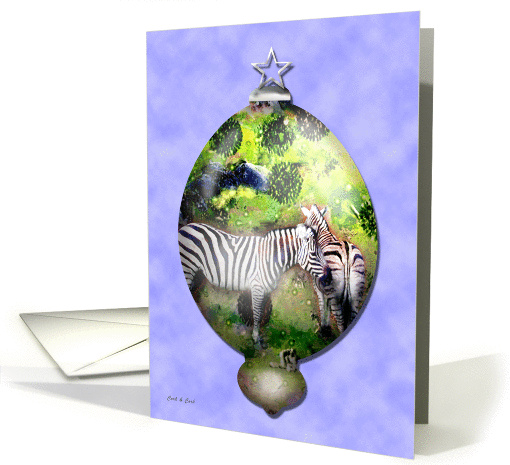 Zebra Ornament Christmas card (256519)