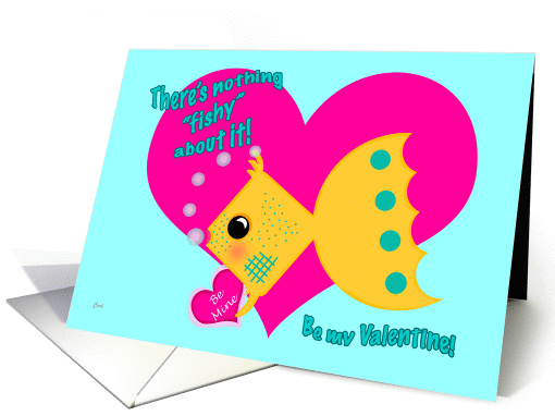 Retro Nothing Fishly Valentine card (262879)