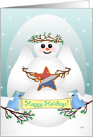 Patriotic Snow Angel with Star 2 card