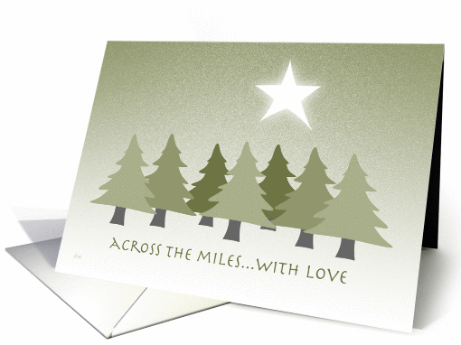 Across the miles: Trees & Star card (275840)