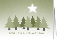 Across the miles: Trees & Star card