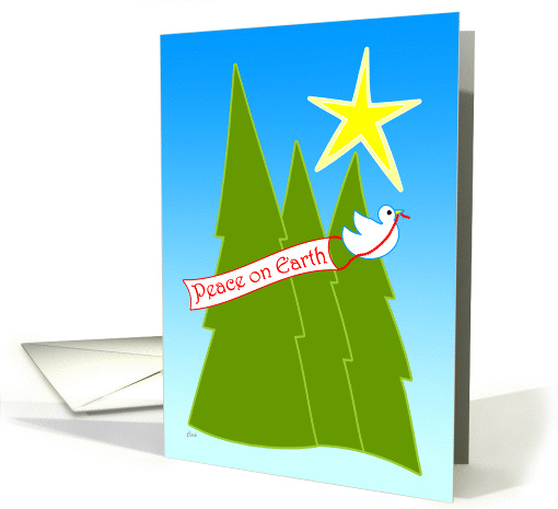 Peace on Earth Trees and Star card (278200)