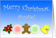 Christmas Cookies for Auntie card