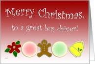 Christmas Cookies Bus Driver card