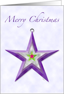 Christmas Ornament Tin Star in Purple card