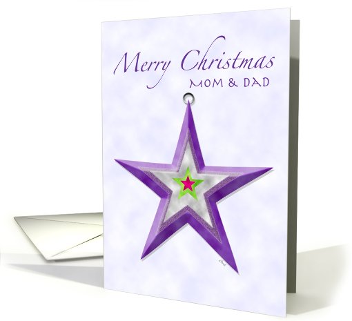 Christmas Mom and Dad Star Ornament card (279239)