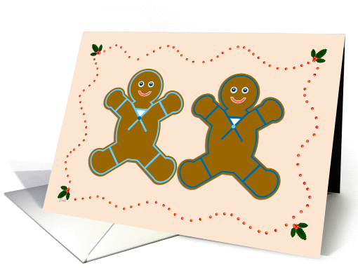 Christmas Gingerbread Boys card (285896)