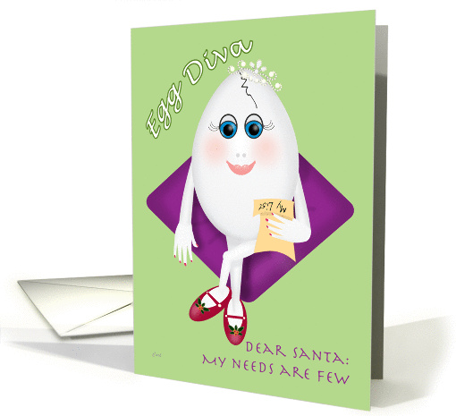 Christmas Humor:  Egg Diva card (296346)