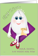 Christmas Humor: Egg Diva card