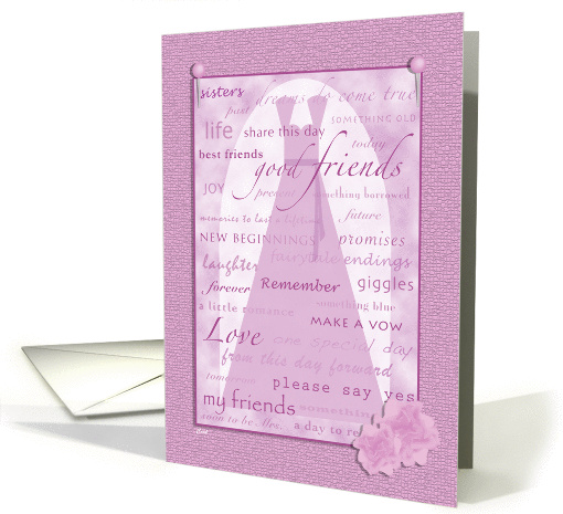 Wedding Scrapbook Matron of Honor card (296977)