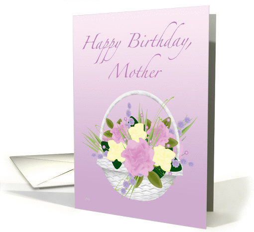 Mother Birthday Flower Basket card (298389)