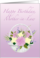 Mother-in-Law Birthday Flower Basket card