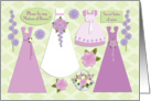 Paper Dresses Sister Matron of Honor card