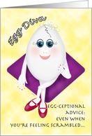 Egg Diva Encouragement card