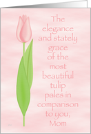 Mother’s Day for Mom Tulip Pink card