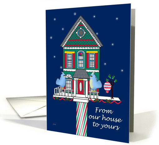 Chirstmas Birdhouse card (303478)