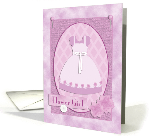 Flower Girl Thank You Wedding Scrapbook card (306125)