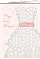 Lace Shadow Be My Bridesmaid card