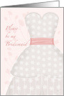 Lace Shadow Be My Bridesmaid card