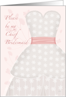 Be My Chief Bridesmaid Lace Shadow card