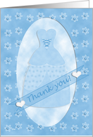 Wedding Thank You Blue Gown card