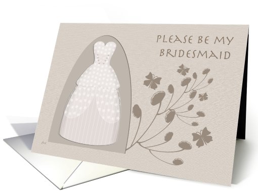 Be My Bridesmaid Taupe Album card (307529)