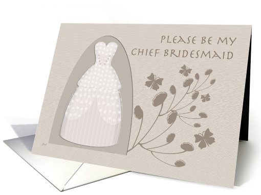 Be My Chief Bridesmaid Taupe Album card (307764)