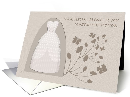 Sister Be My Matron of Honor Taupe Album card (307772)