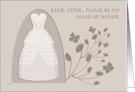 Sister Be My Maid of Honor Taupe Album card