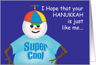 Snowfolks Max Close Up Hanukkah card
