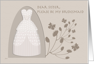 Sister Be My Bridesmaid Taupe Album card