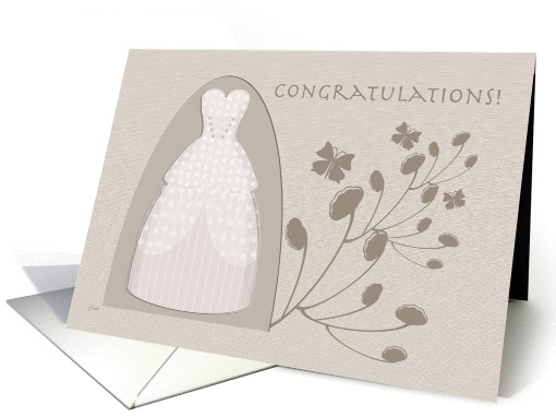 Engagement Congratulations Taupe Album card (309013)