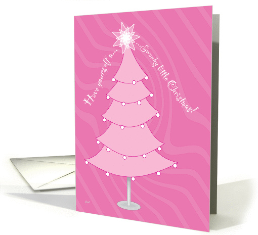 Swanky Pink Christmas Tree:  Friends card (310745)