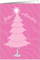 Swanky Pink Christmas Tree: Sister card