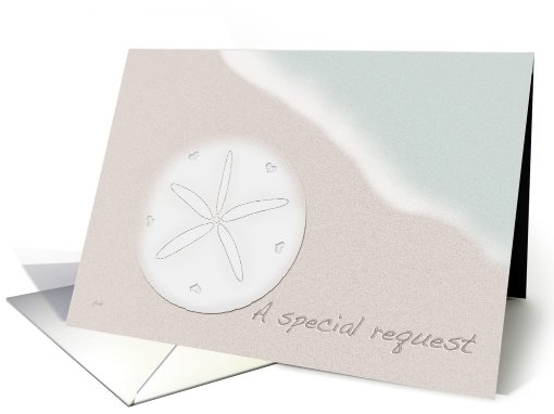 Walk with Me on Wedding Day Beach Sand Dollar card (312325)