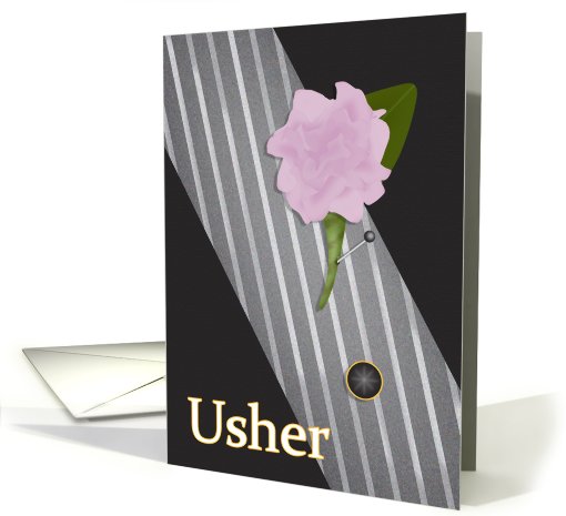 Be My Usher Peony and Tie card (312409)