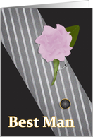 Be My Best Man Peony and Tie card