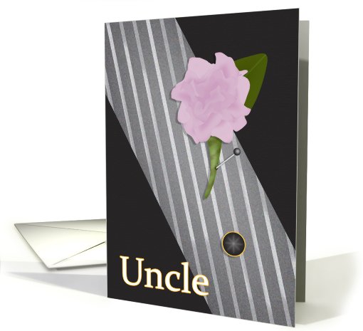 Uncle Walk Me Down the Aisle Peony and Tie card (312437)