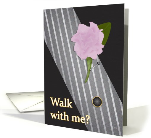 Walk Me Down the Aisle Peony and Tie card (312440)