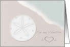 I Love You Sand Dollar Valentine card