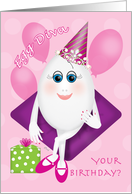 Egg Diva No Birthday Cake card