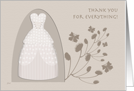 Taupe Wedding Thanks Chief Bridesmaid card